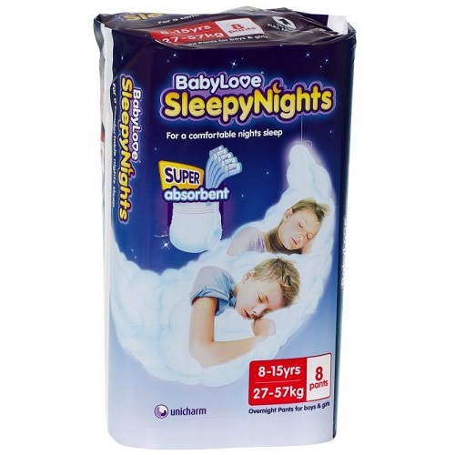 BabyLove Sleep Nights 8-15 Yrs (27-57kg) Pack 8