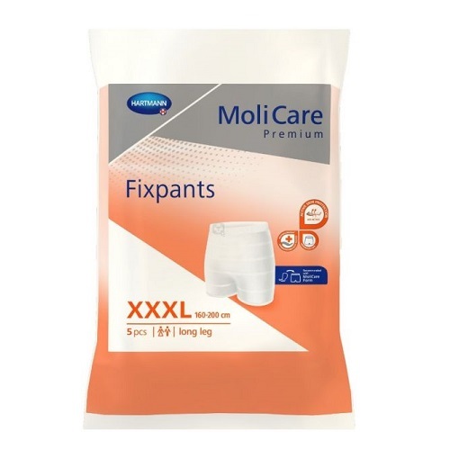 Molicare Premium FixPants LONG Leg XXX LARGE Waist 160-200cm ORANGE (947789)