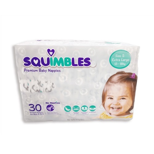 Squimbles Extra-Large (S5) Ctn 120 ($0.3242 per Nappy)